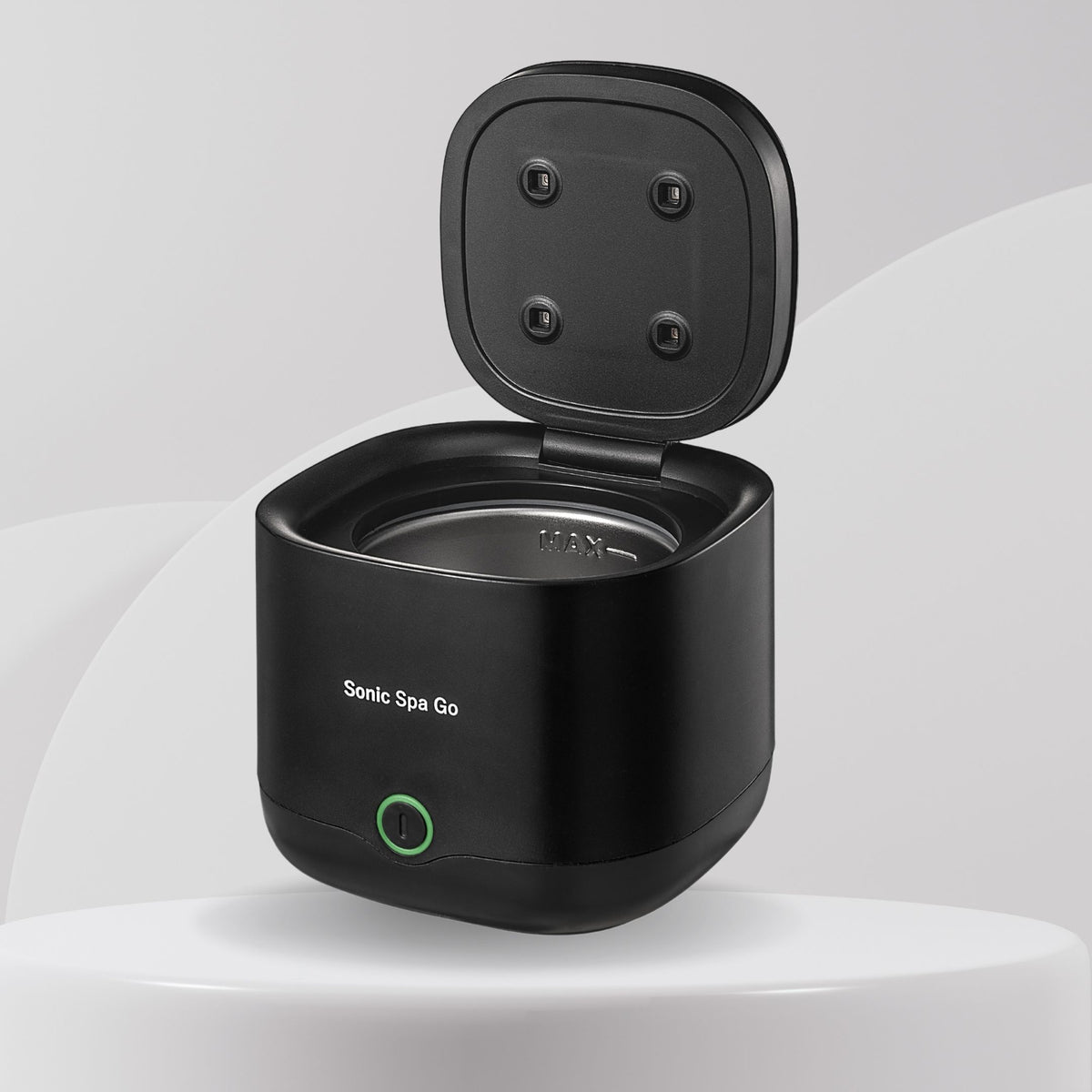 Black Sonic Spa Go on a bathroom counter